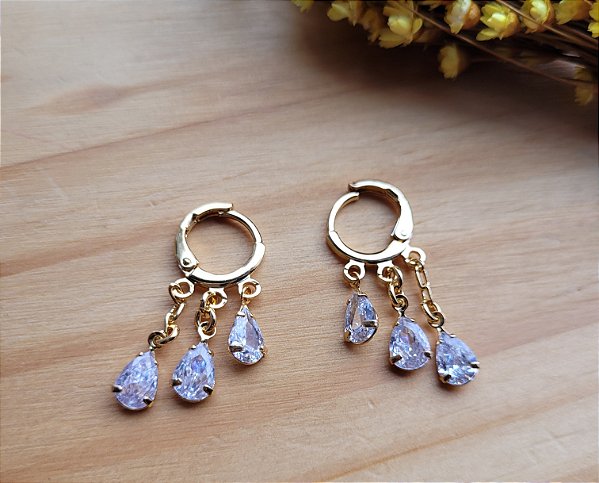 Argola Click Gotas - Semijoias