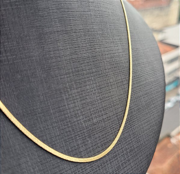 Colar Laminda 1,6 mm x 0,6 mm - Semijoia 18k