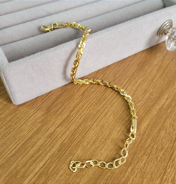 Pulseira Cordão Baiano 3mm - Semijoias