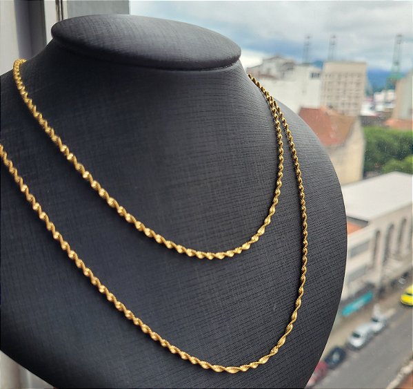 Colar Laminado Torcido - Semijoais