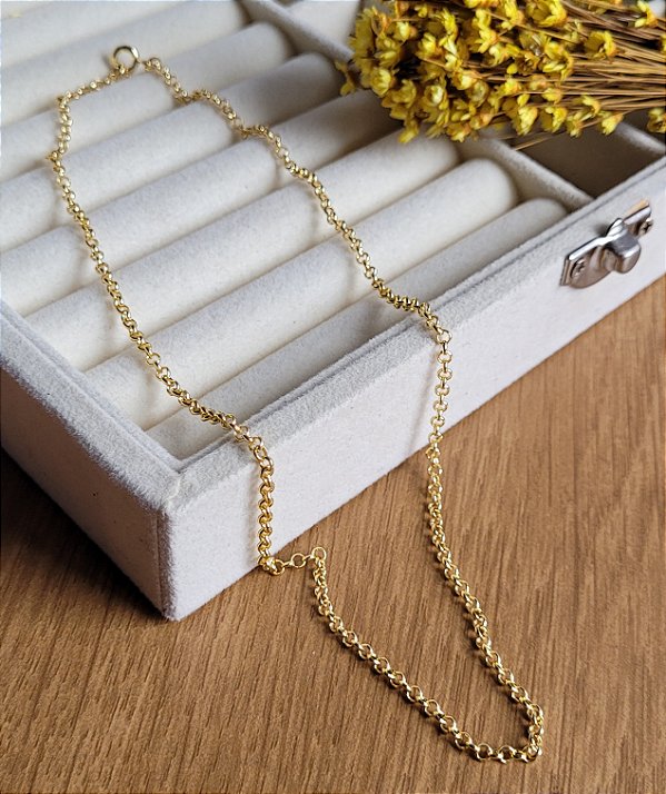 Colar Elo Português 2, 5mm - Semijoias