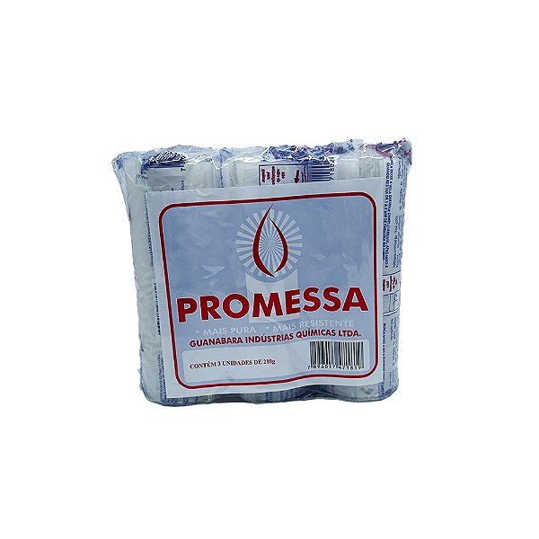 Vela Votiva 7 Dias 210g Promessa - 3 unidades.