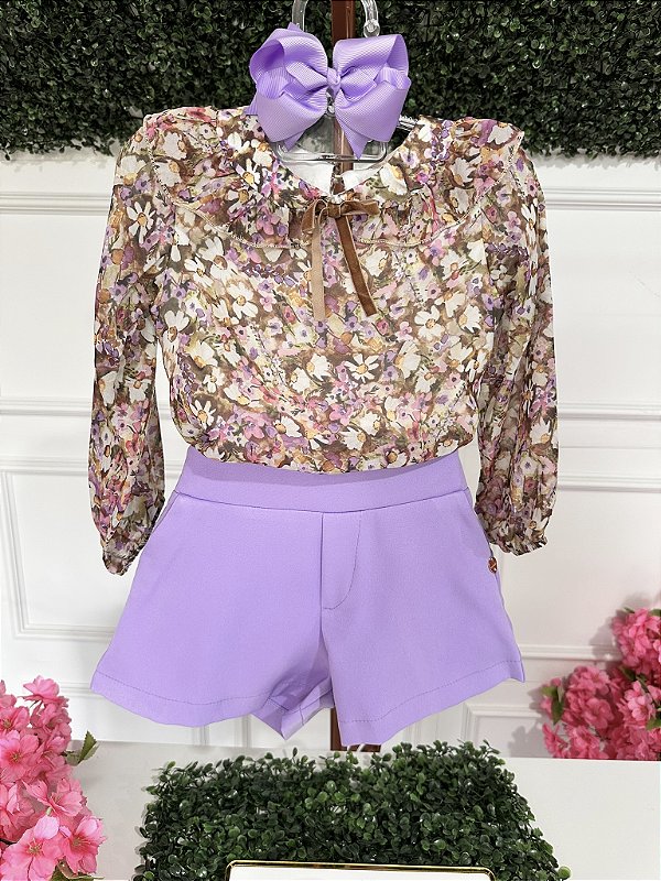 Conjunto Blusa e Shorts Bambollina