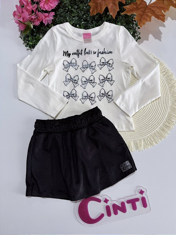 Conjunto Blusa e Shorts Saia Cinti