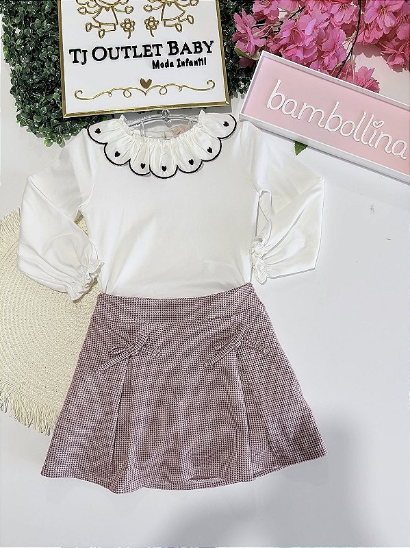 Conjunto Blusa e Saia Bambollina