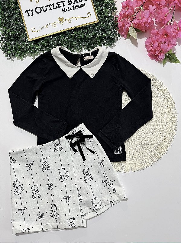 Conjunto Blusa e Shorts Saia Bambollina