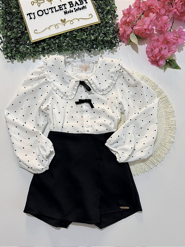Conjunto Camisa e Shorts Saia Bambollina
