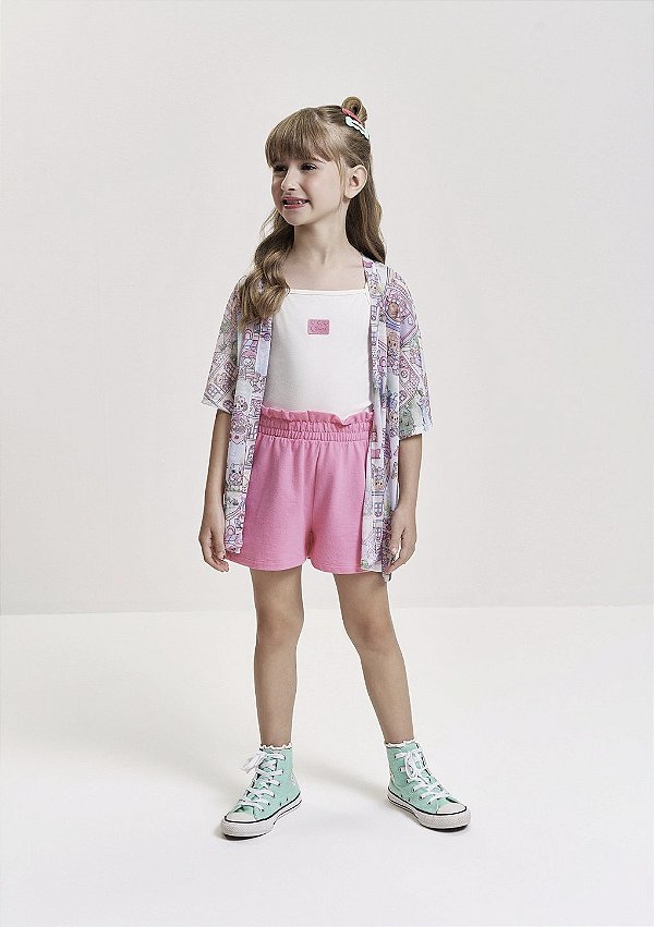Conjunto Kimono e Shorts Cinti