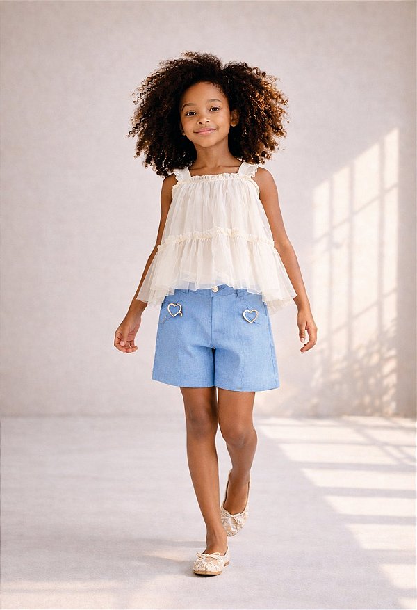 Conjunto Blusa e Shorts Bambollina