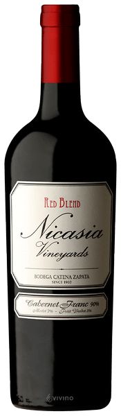 Nicasia Vineyards Red Blend Cabernet Franc 750ml - Catena Zapata