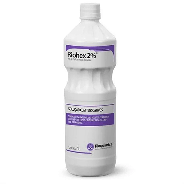 Riohex Clorexidina 2% Degermante 1L e 100ml - Rioquímica