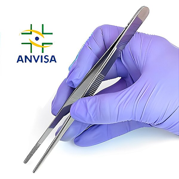 Pinça Anatômica Dissecção Aço Inox 14cm 16cm 20cm 25cm - 6B INVENT GERMANY