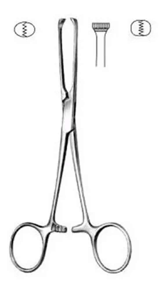 Pinça Allis 15 cm Inox - 6B INVENT GERMANY - Cirúrgica Doutor MED