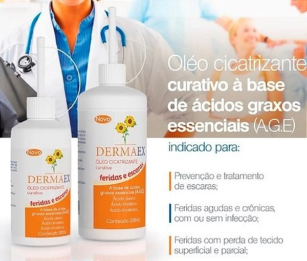 Óleo de Girassol Cicatrizante A.G.E. 200ml - Dermaex - Cirúrgica Doutor MED