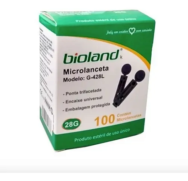 Lanceta Para Medidor De Glicose c/ 100un G-428L  Bioland