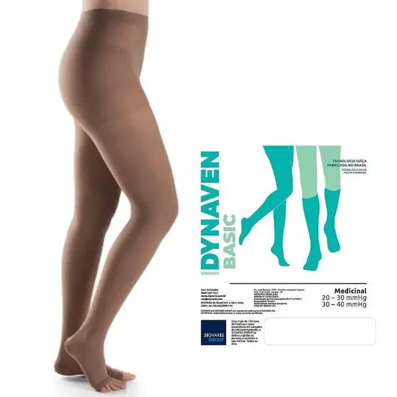Meia Calça Sigvaris Basic 20-30 mmHg Bege Média Compressão