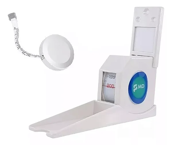 Kit Estadiômetro MD Compacto Para Medição de Altura 02mts + Trena 1,5m