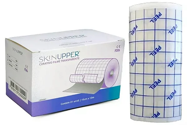 Curativo Filme Transparente Impermeável Rolo 10cm x 10m SkinUpper