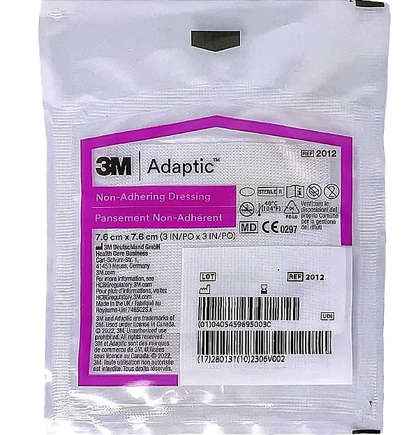 Curativo Adaptic 7,6x7,6cm Malha Não Aderente - Systagenix 3m