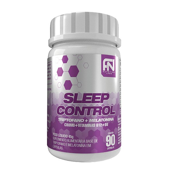 SLEEP CONTROL - Triptofano e Melatonina + Cromo e Vitamina B1 e B12 90 capsulas