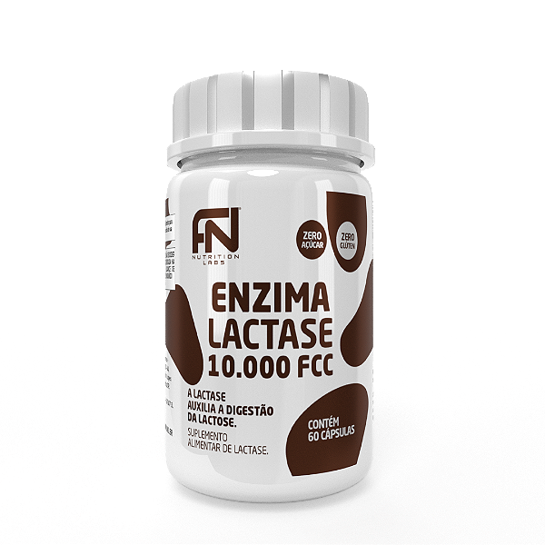 Lactase Enzima 10000 Fcc 60 Cápsulas Force Nutrition Labs