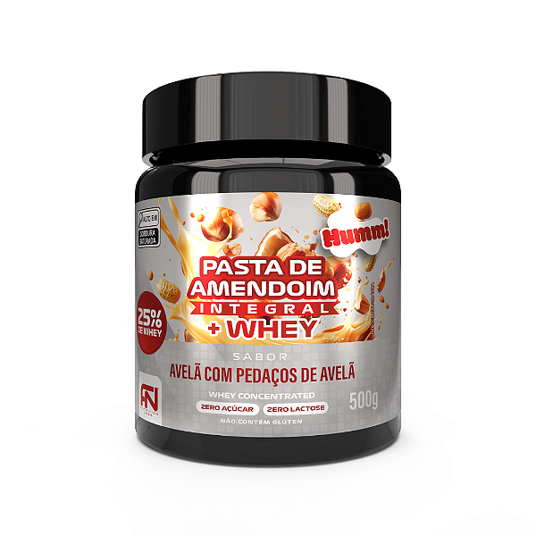 Pasta de Amendoim 25% Whey Avelã