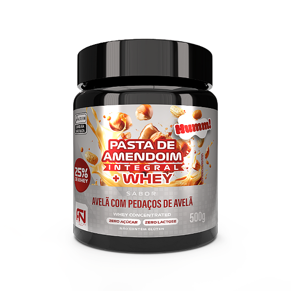 Pasta de Amendoim 25% Whey Avelã