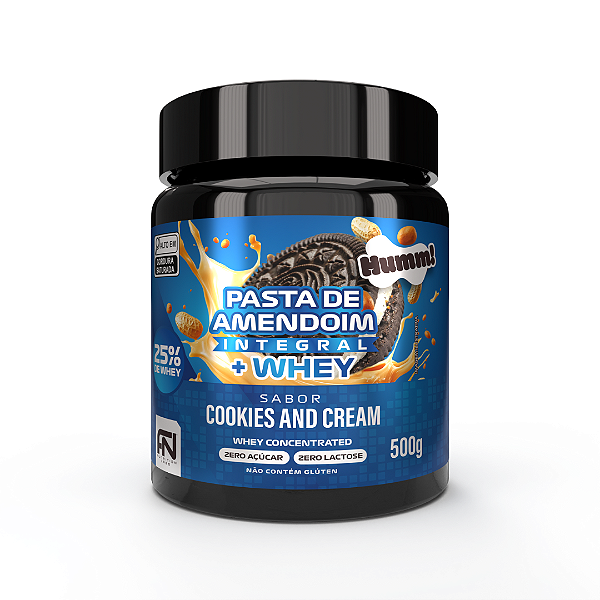 Pasta de Amendoim 25% Whey Cookies and Cream