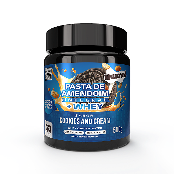 Pasta de Amendoim 25% Whey Cookies and Cream