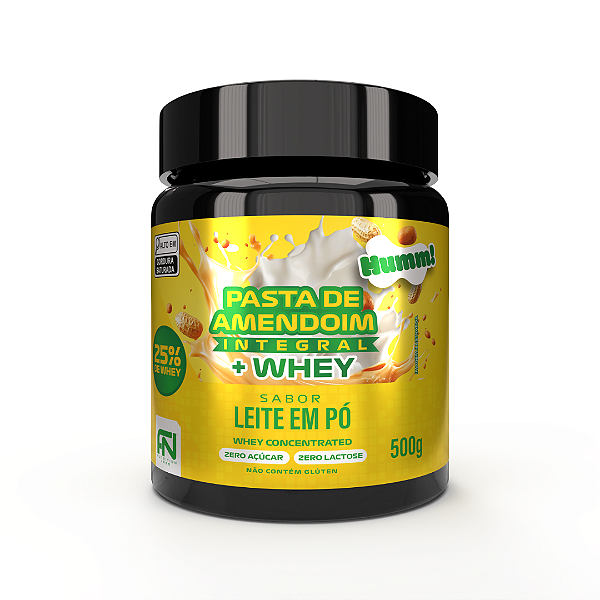 Pasta de Amendoim 25% Whey Leite em Pó