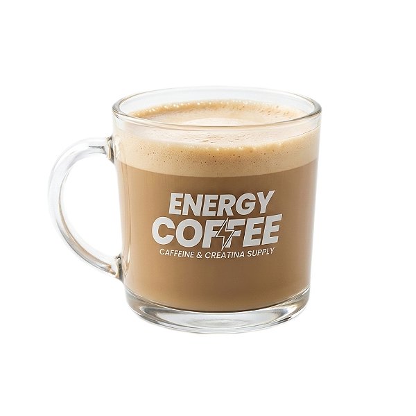 Caneca de Vidro Personalizada - Energy Coffee Force Nutrition