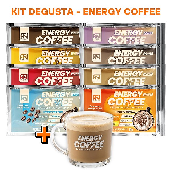 Kit Degusta Energy Coffee Monodose 10g + Caneca Personalizada