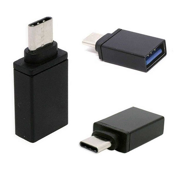 ADAPTADOR USB 3.0 FEMEA PARA TYPE-C OTG FLASH MACHO KP-UC5048 PRETO KNUP