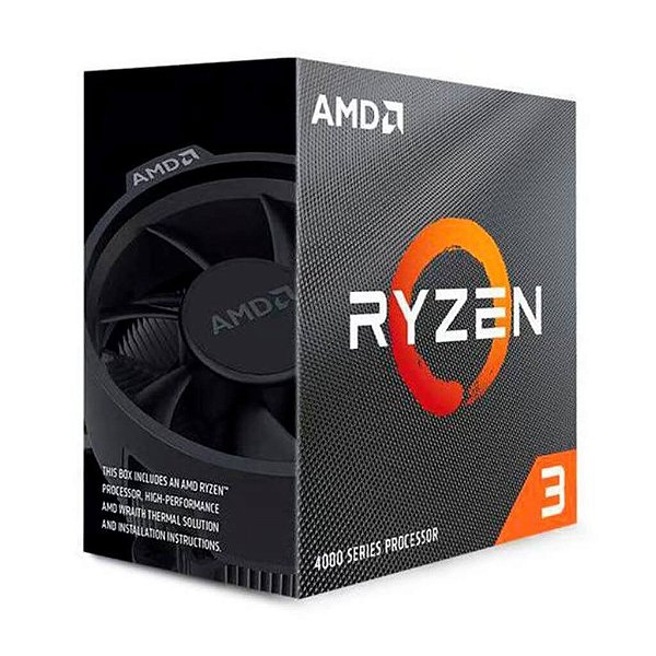 PROCESSADOR AM4 RYZEN 3 4100 3.8GHz TURBO 4MB CACHE 100100000510MPK AMD