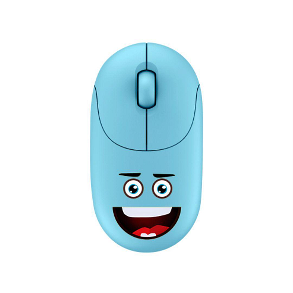 MOUSE OPTICO SEM FIO KMS002 3 BOTOES EMOJI AZUL BRIGHT