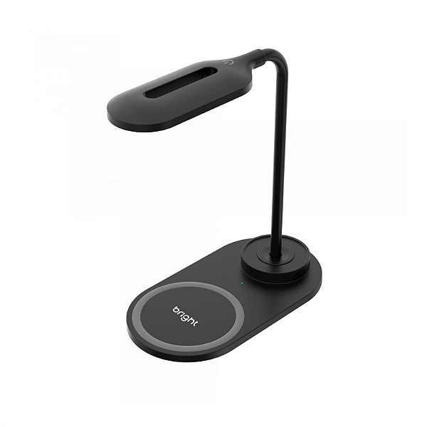 CARREGADOR WIRELESS/INDUÇÃO COM LUMINARIA 15W CG005 PRETO BRIGHT