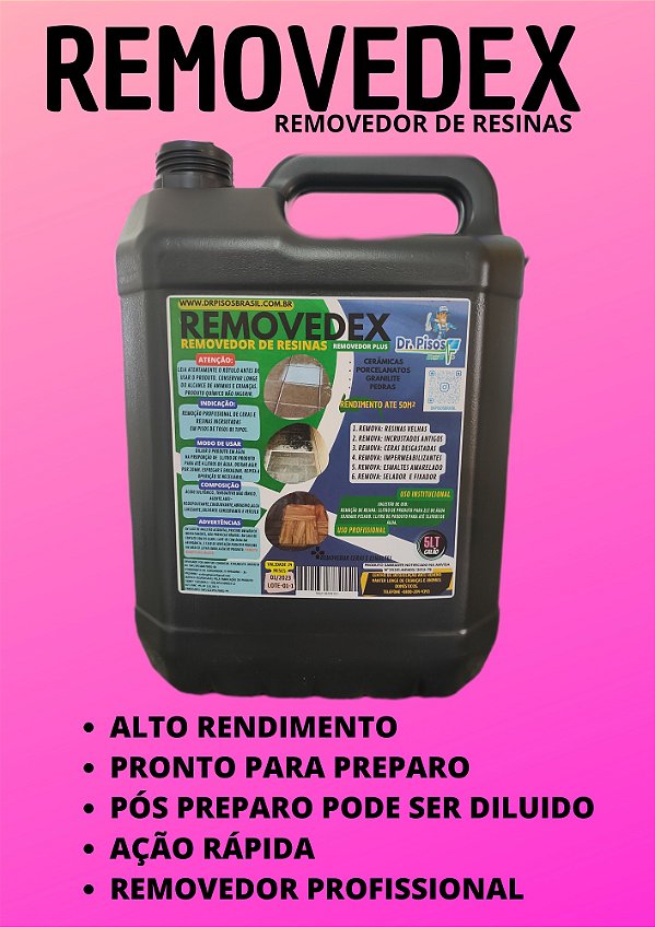 REMOVEDOR REMOVEDEX DE RESINAS CERAS - PRODUTO  PROFISSIONAL