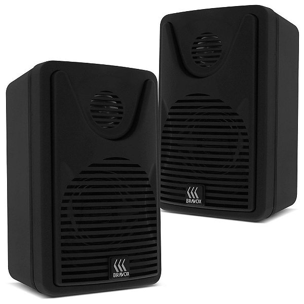 Par Caixa Acustica Bsa Foco 35 Preta 4 Ohms 60w Rms Bravox BSA