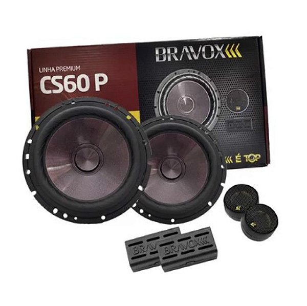 Kit 2 Vias 6 Polegadas Bravox Cs60p 120wrms Falante 4 Ohms