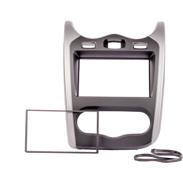 Moldura Expex 2 Din Sandero 12 a 14 Bk Piano C/prata Epx 223