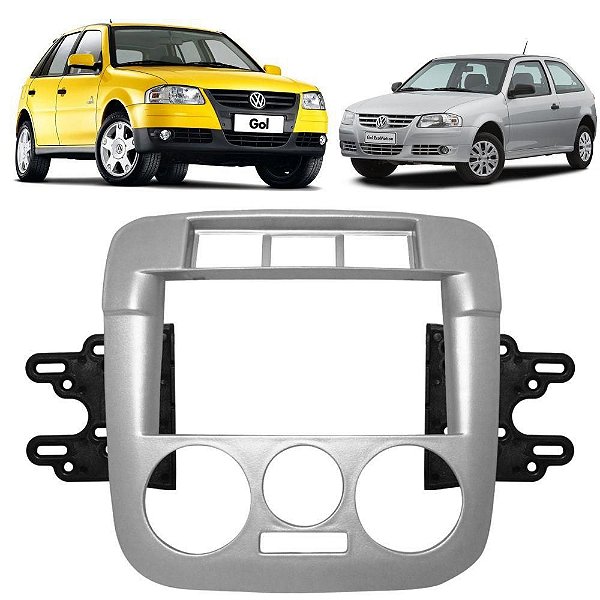 Moldura Fiamon 2 Din Gol G4 Saveiro G4 Parati G4 Prata 3205