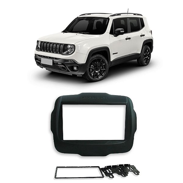 Moldura Fiamon 2 Din Renegade 2015 a 2021 Preta 3256