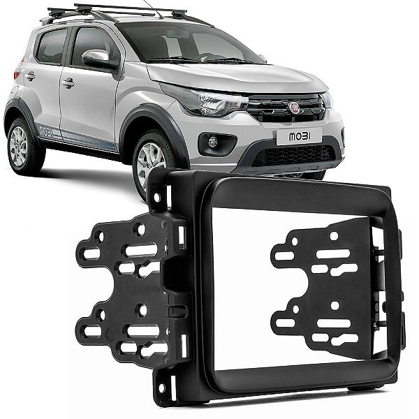 Moldura Fiamon 2 Din Toro mobi uno Completo Preta 3301 Jap