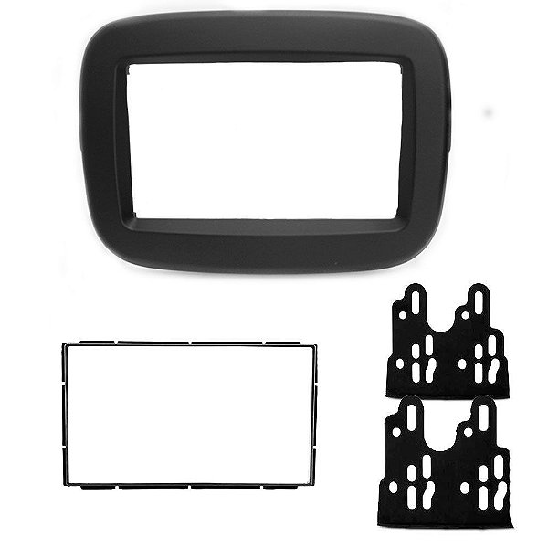 Moldura Fiamon 2 Din Mobi Preto 4009