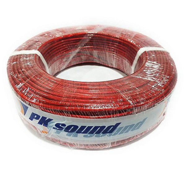 Fio Cabo automotivo Permak 4,00 Mm Vermelho 78f 100 Mt