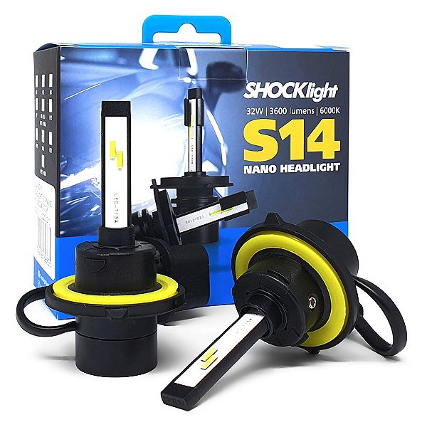 Lâmpada Super Led Mini Shocklight 32w S14 Nano H13 6000k