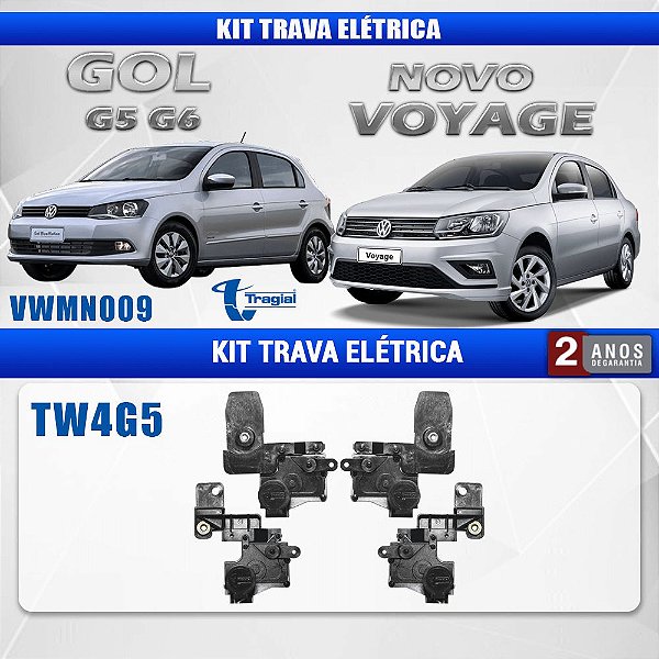 Kit Trava Elétrica Gol Voyage G5 G6 4 Portas Tragial