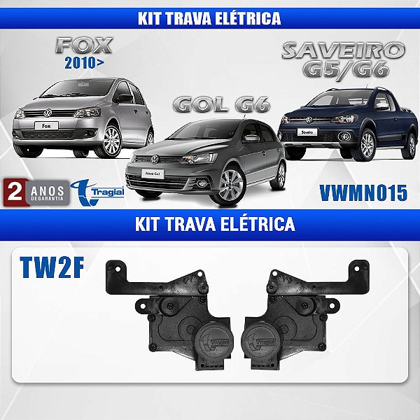 Kit Trava Elétrica Fox 10 Aci Saveiro G5g6 Gol G6 2p Tragial