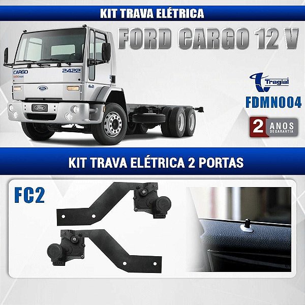 Kit Trava Elétrica Tragial Ford Cargo 12v 2 Portas