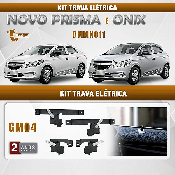 Kit Trava Elétrica Novo Prisma E Onix 4 Porta Até 15 Tragial